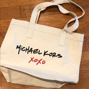 Michael Kora xoxo canvas tote
